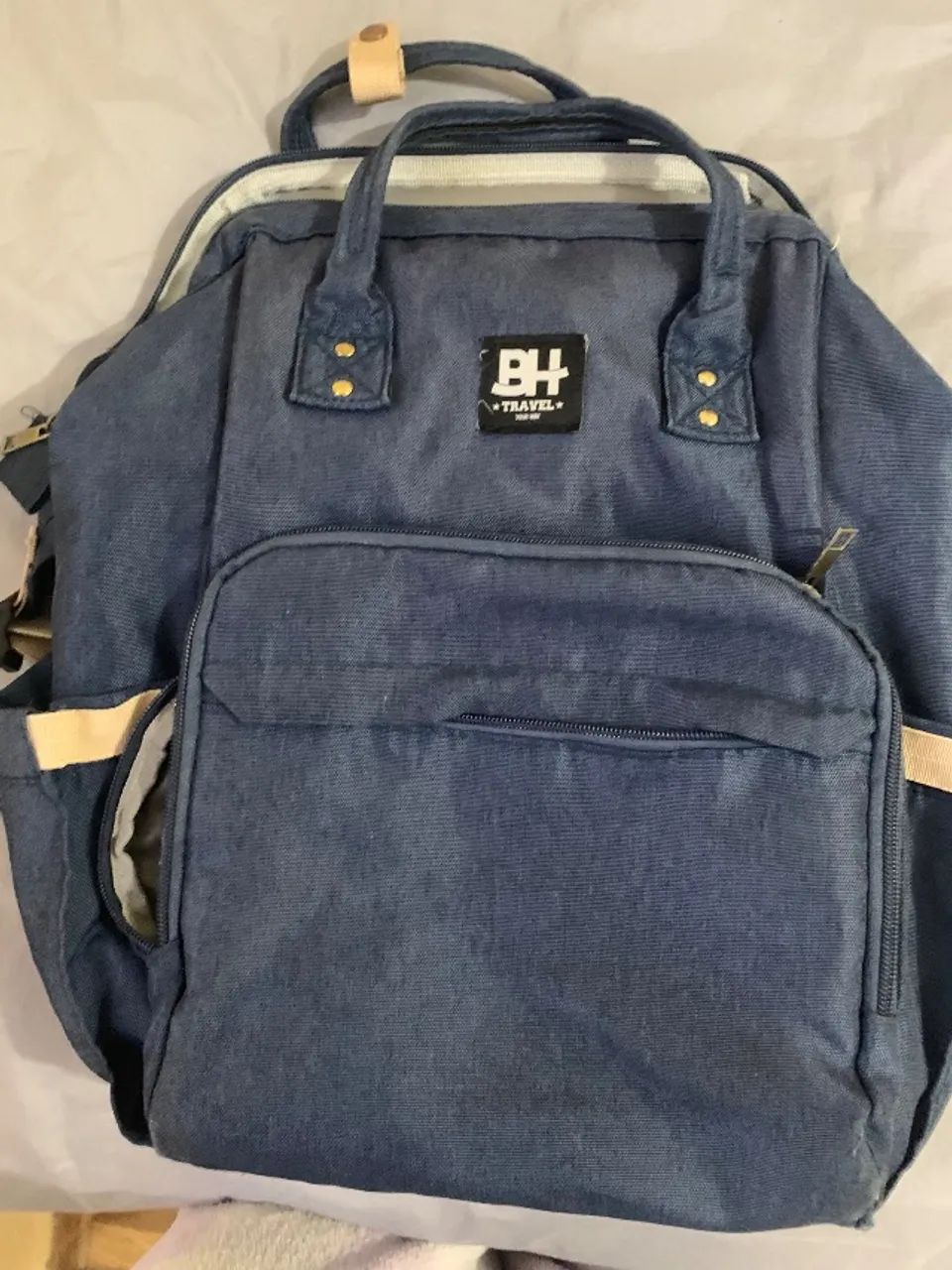 Bolsa mochila maternidade menino azul