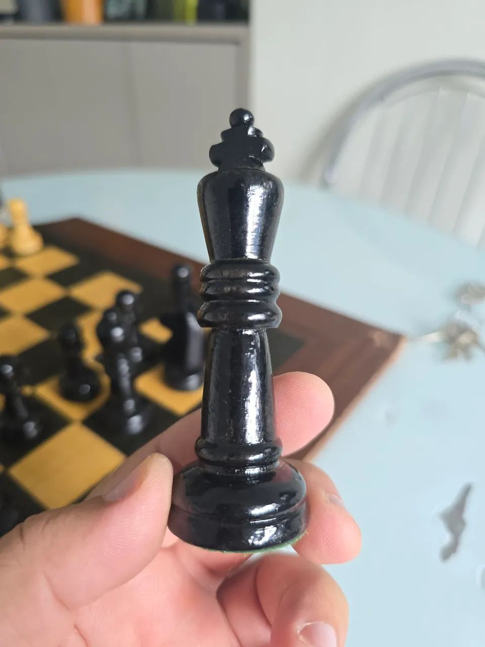 Conjunto de peças de xadrez e tabuleiro  - Foto 5