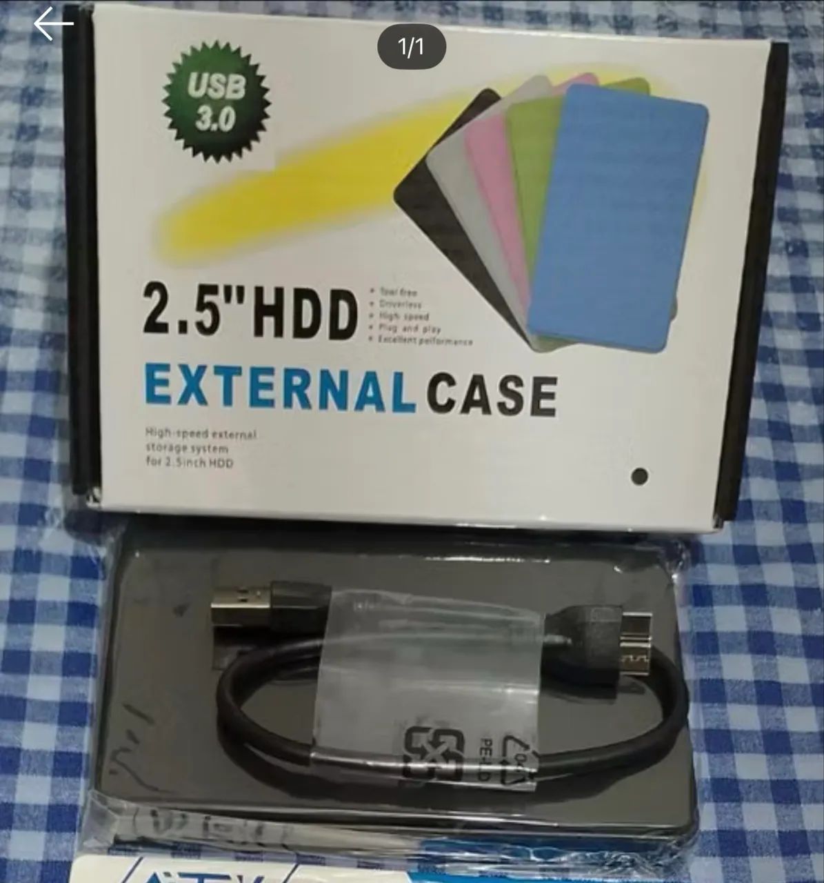 HD EXTERNO 500gb USB3.0 na caixa 