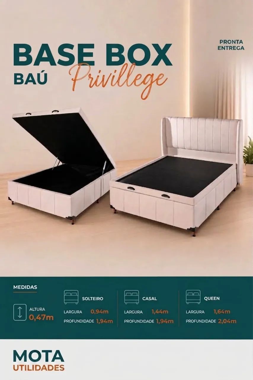 Base box baú casal 