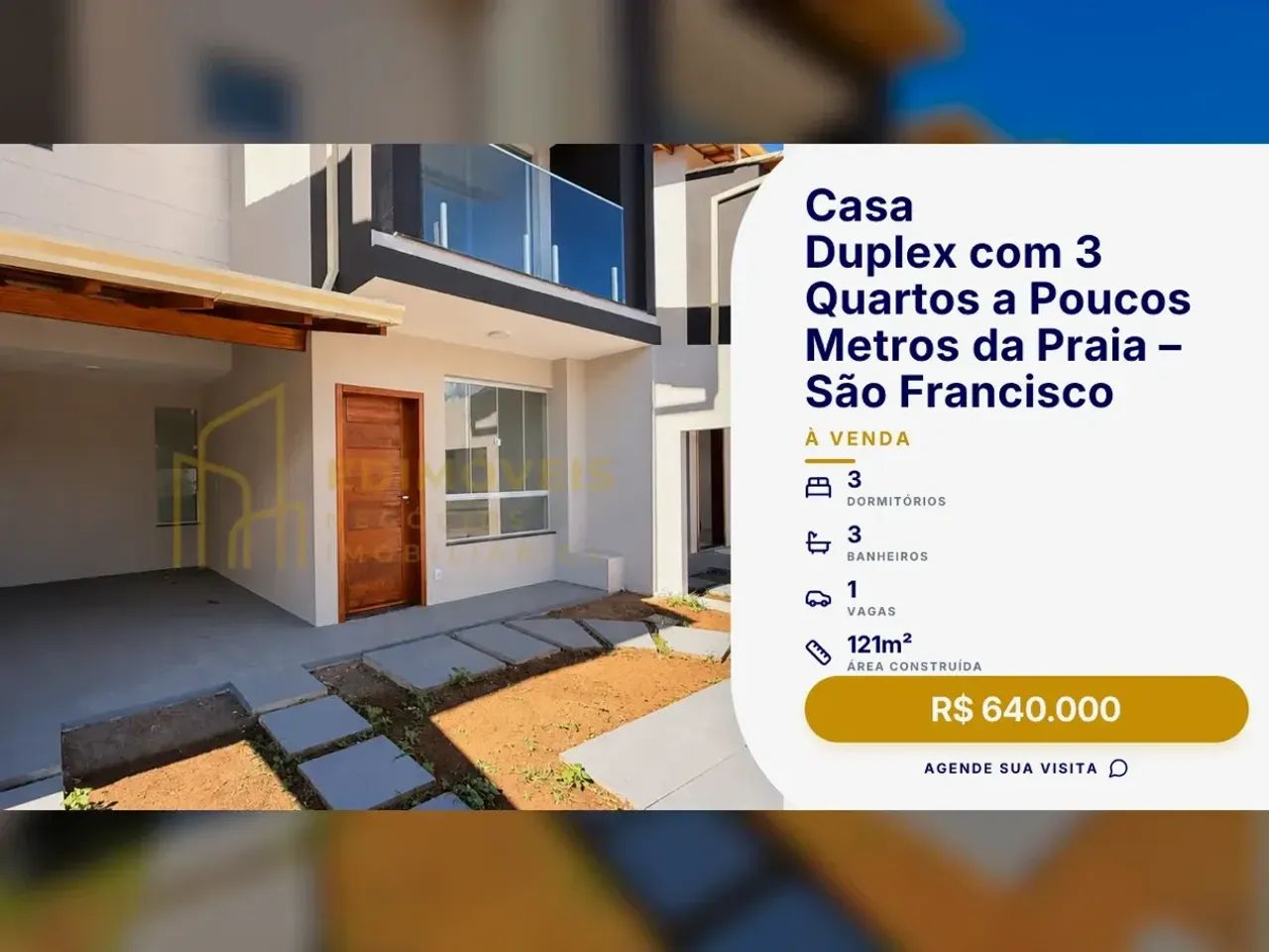 Charmosa Casa Duplex em São Francisco, Com 3 Quartos e Sala Ampla!