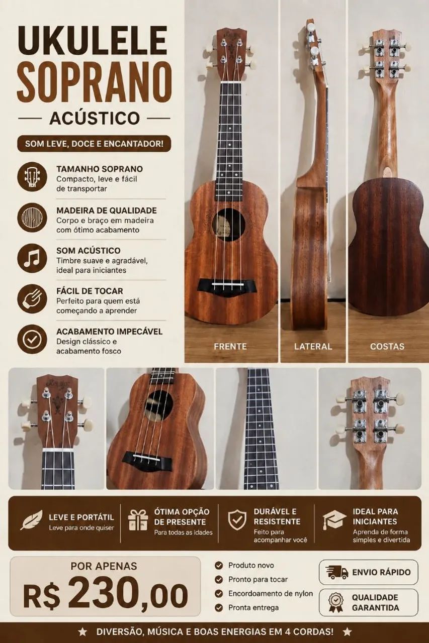 Ukulele acústico