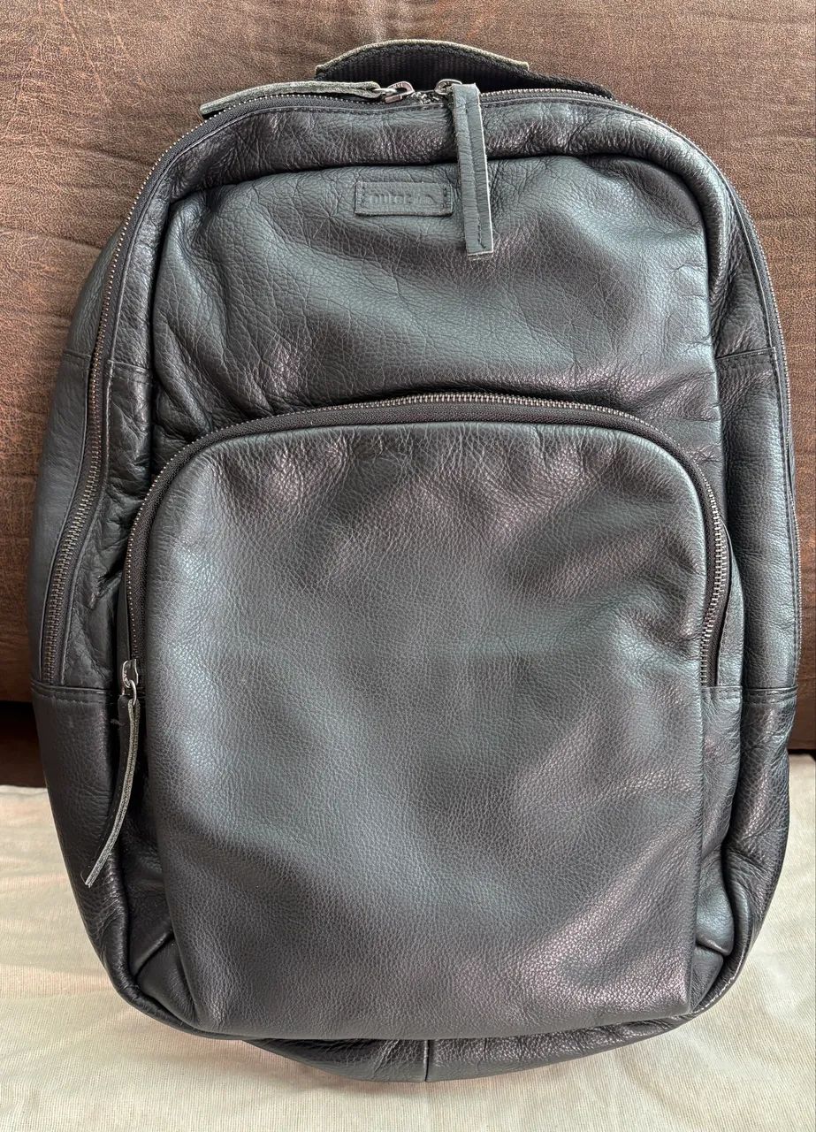 Mochila Outer em Couro Preto - Foto 2