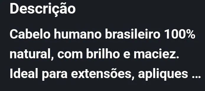 Cabelo humano baratinho