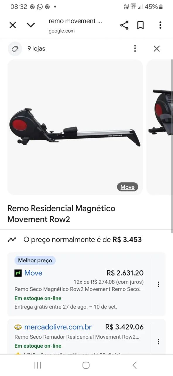 VENDO REMO RESIDENCIAL MAGNÉTICO  - Foto 5