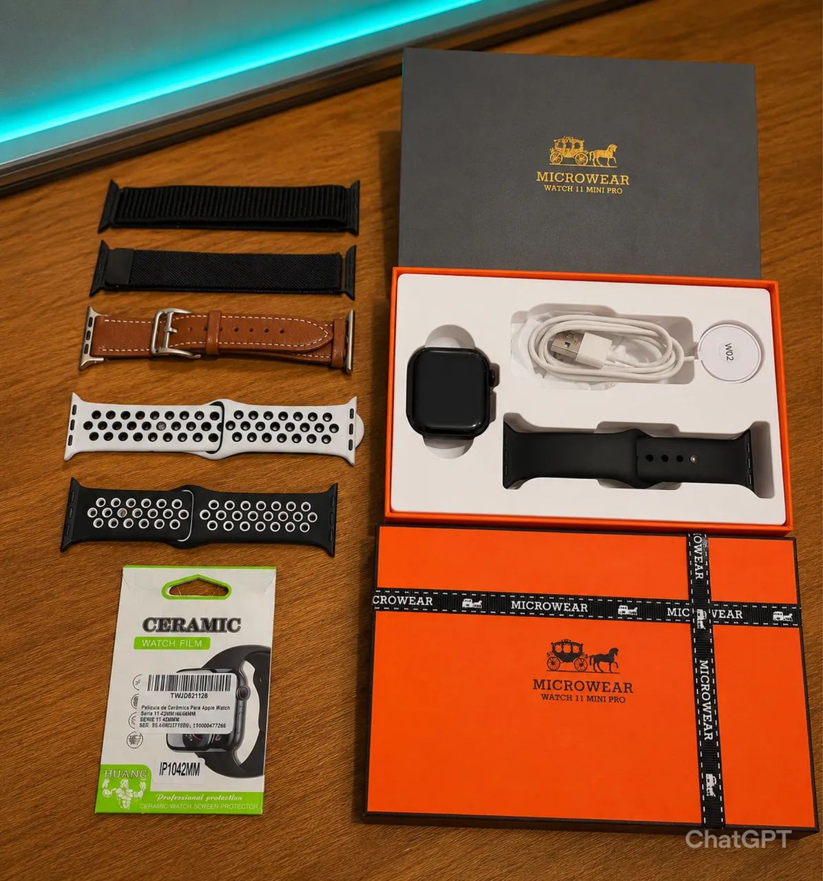 Smartwatch Microwear W11 Pro Mini + Acessórios - Foto 2