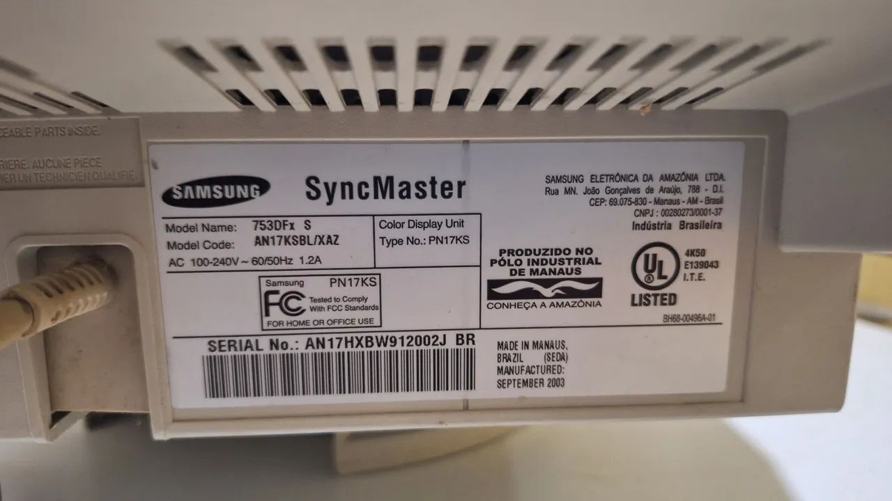 CRT Samsung 753DFX 17