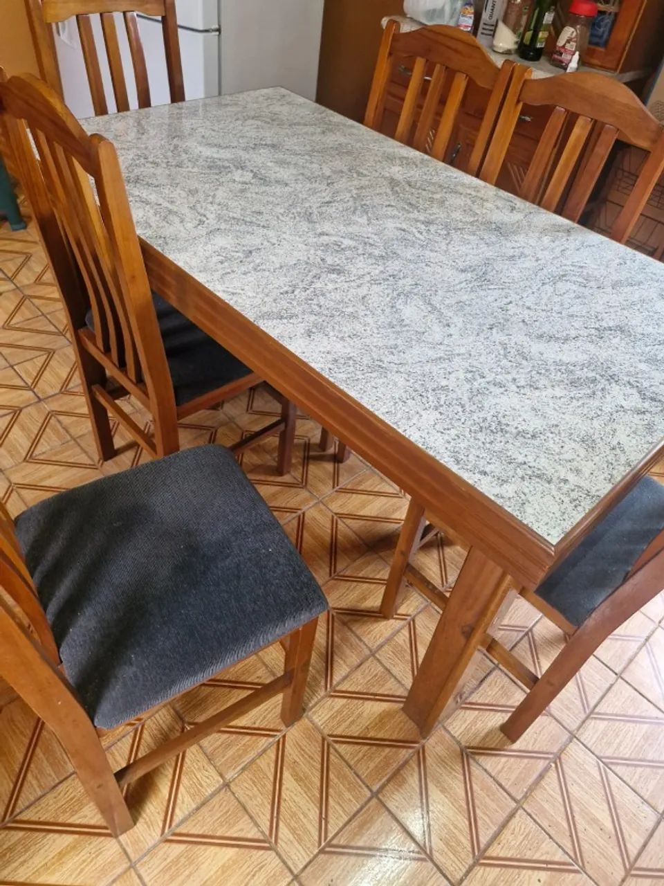 Mesa Madeira Com 6 Cadeiras. - Foto 4
