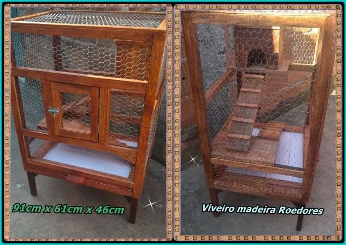 OFERTA Viveiro Envernizado Top para Roedores