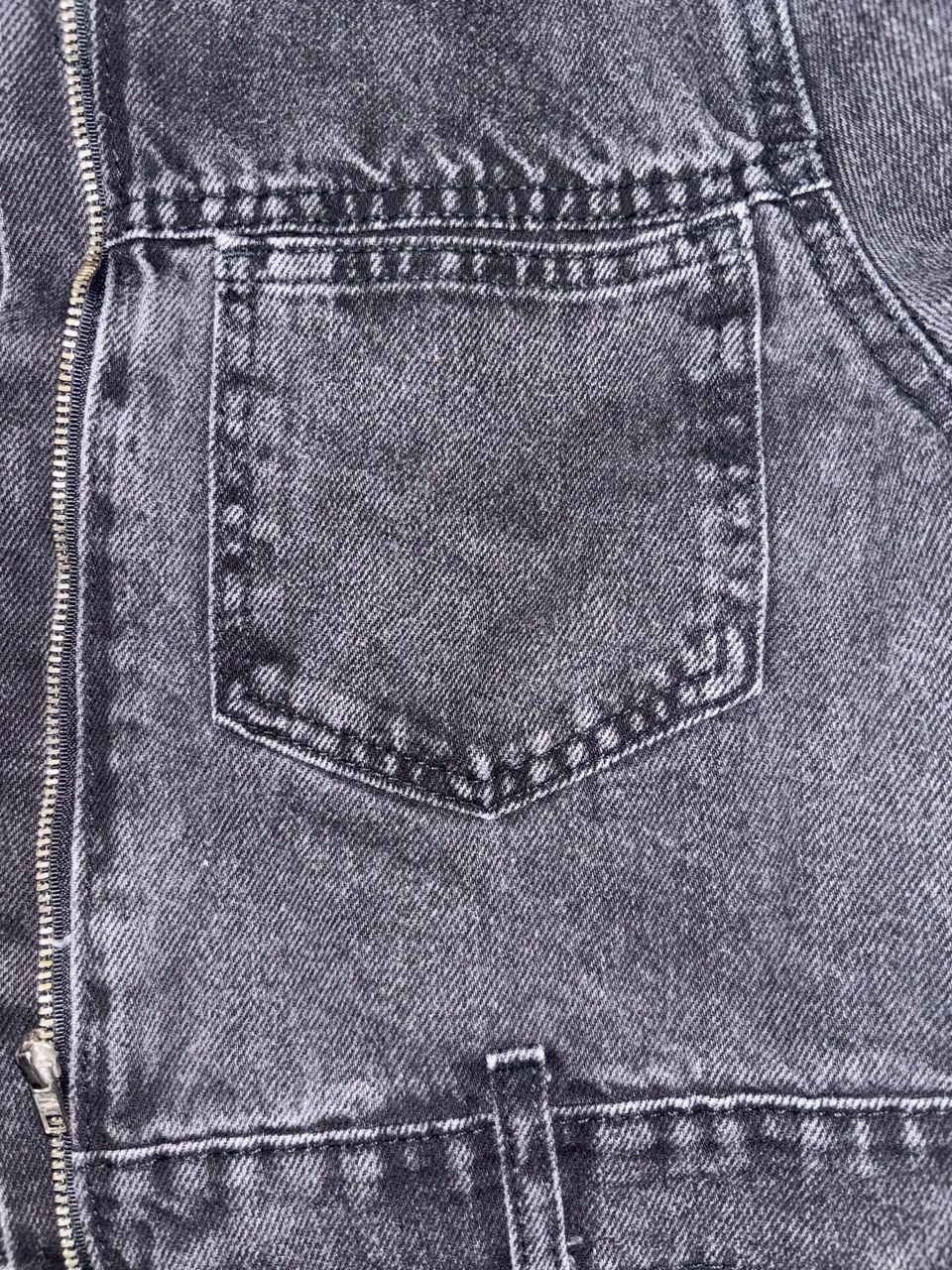 Jaqueta Sarja Cropped Preta - Foto 4