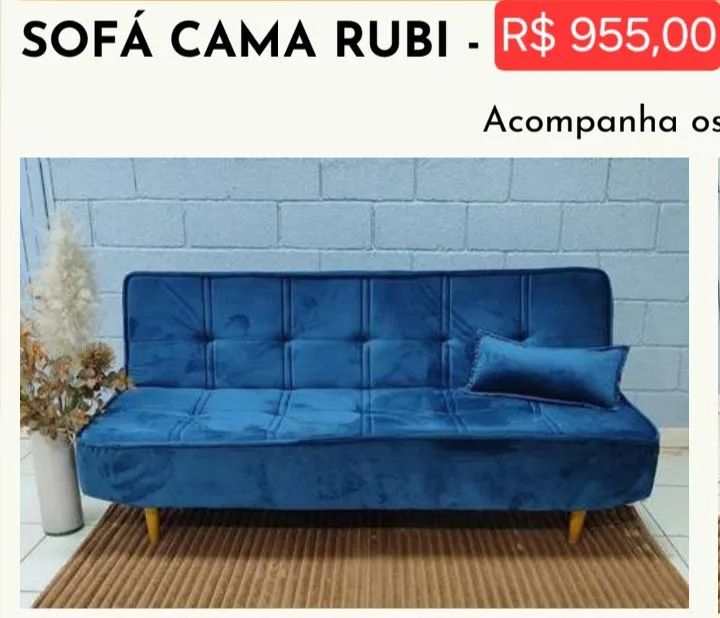 SOFÁ CAMA RUBI (LEIA A DESCRIÇÃO)