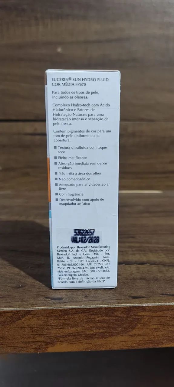 Eucerin Sun Hydro Fluid FPS 70 de 50ml Cor Média - Foto 2