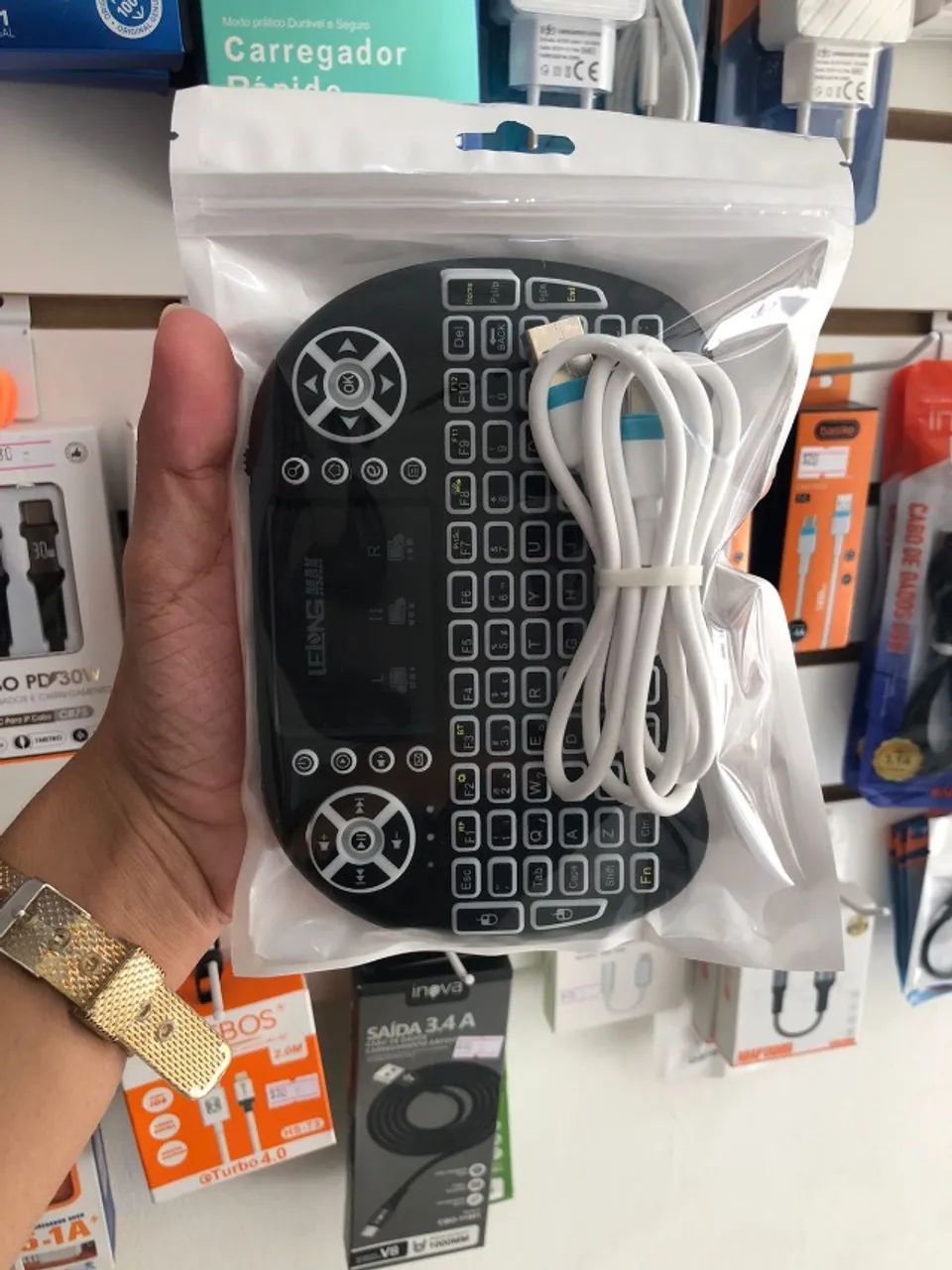 Mini Teclado Bluetooth para Notebook e Smart TV - Foto 2