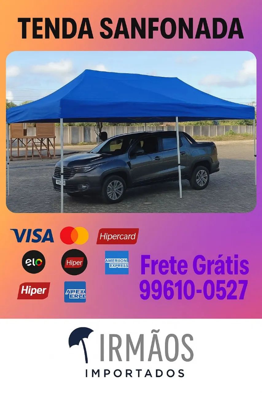 Tenda Sanfonada 3x6 Reforçada
