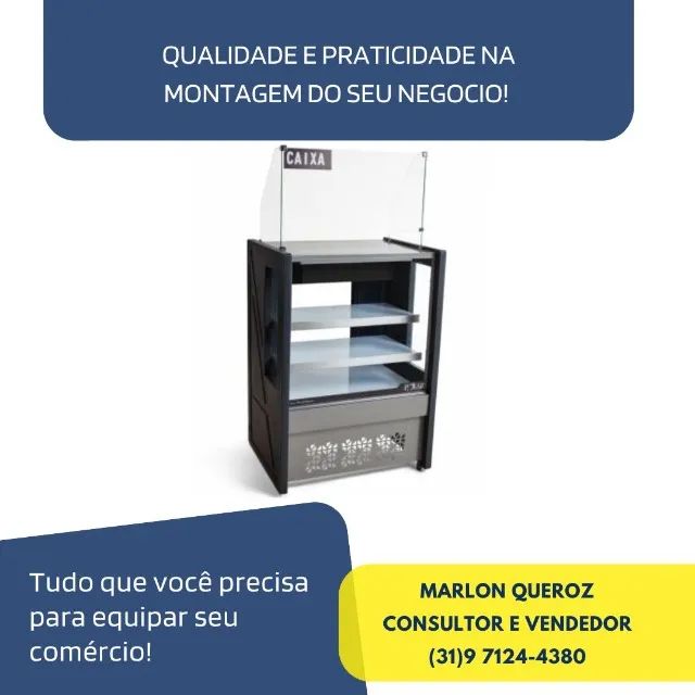 Balcão Caixa 80CM Preto Polar