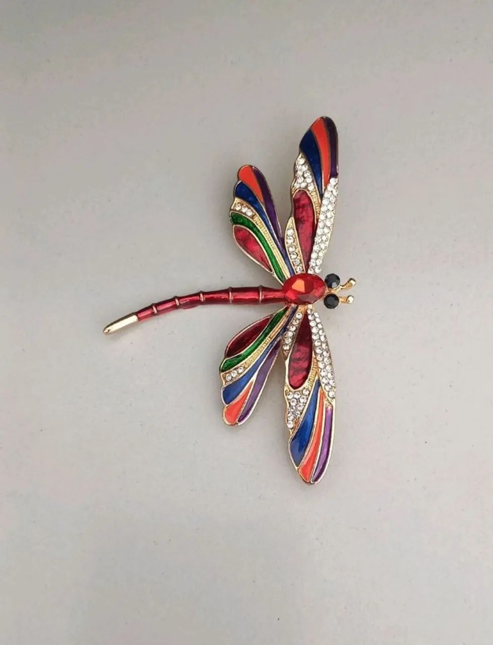Broche de Libélula Vermelha Vibrante (novo) - Foto 3