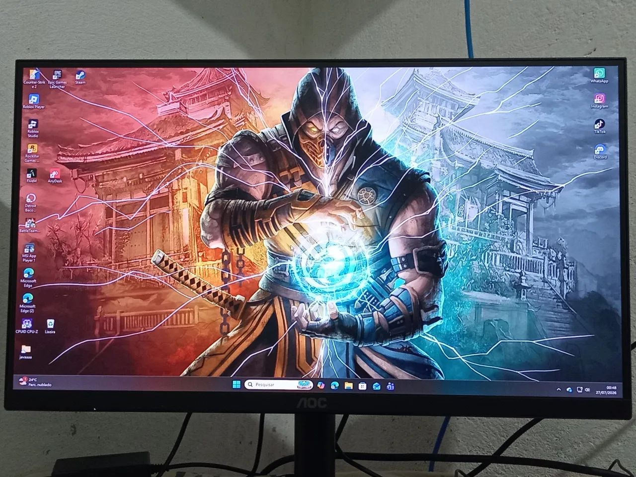 Pc gamer em perfeito estado! Processador ADM Ryzen 5 5600GT / Windows 11 Pro 