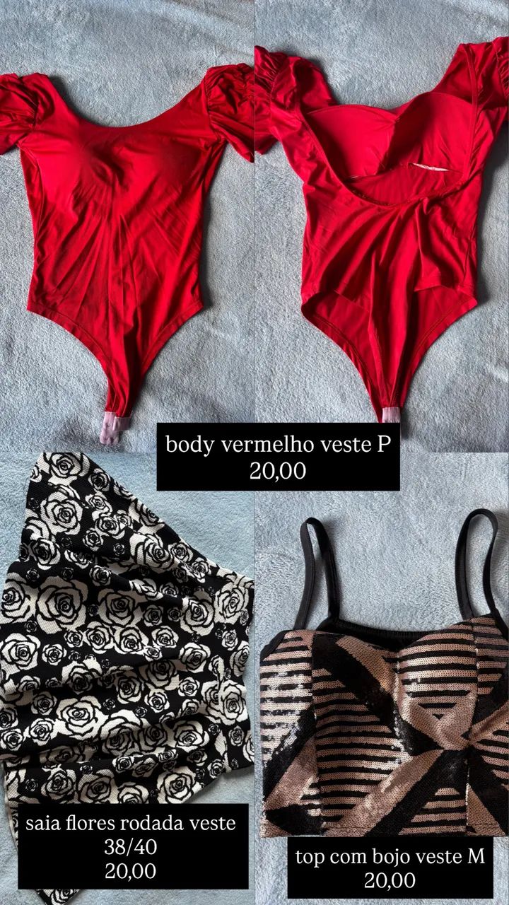 roupas preço único 20,00
