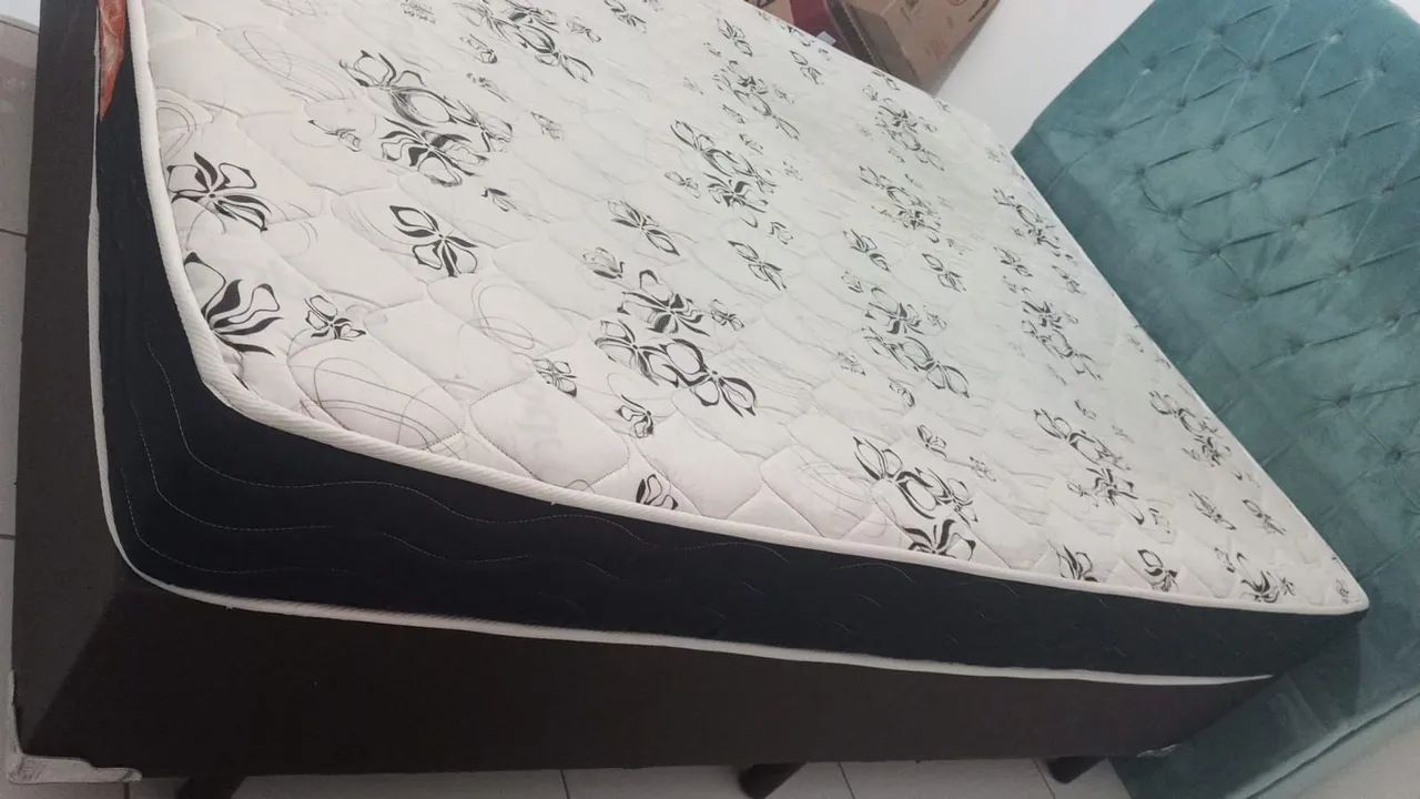 Cama box com colchão e cabeceira  - Foto 4