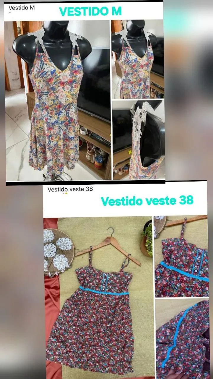 Lote de 20 Vestidos tamanhos variados - Foto 5