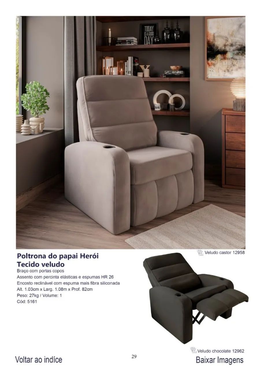 Poltrona do Papai herói no veludo  - Foto 4