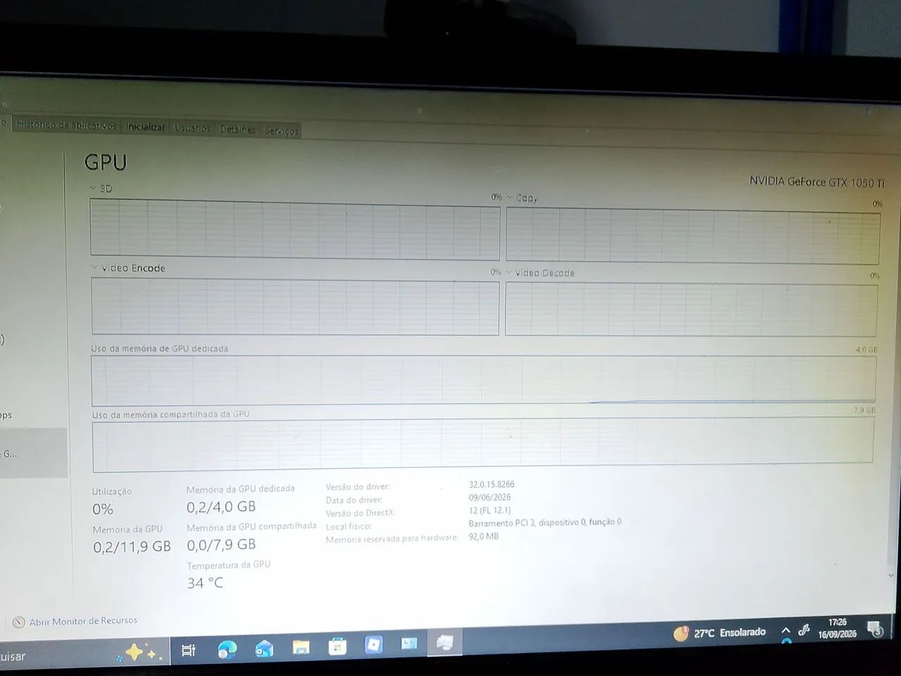Placa de vídeo GTX 1050 ti de 4 GB de ram nova - Foto 4
