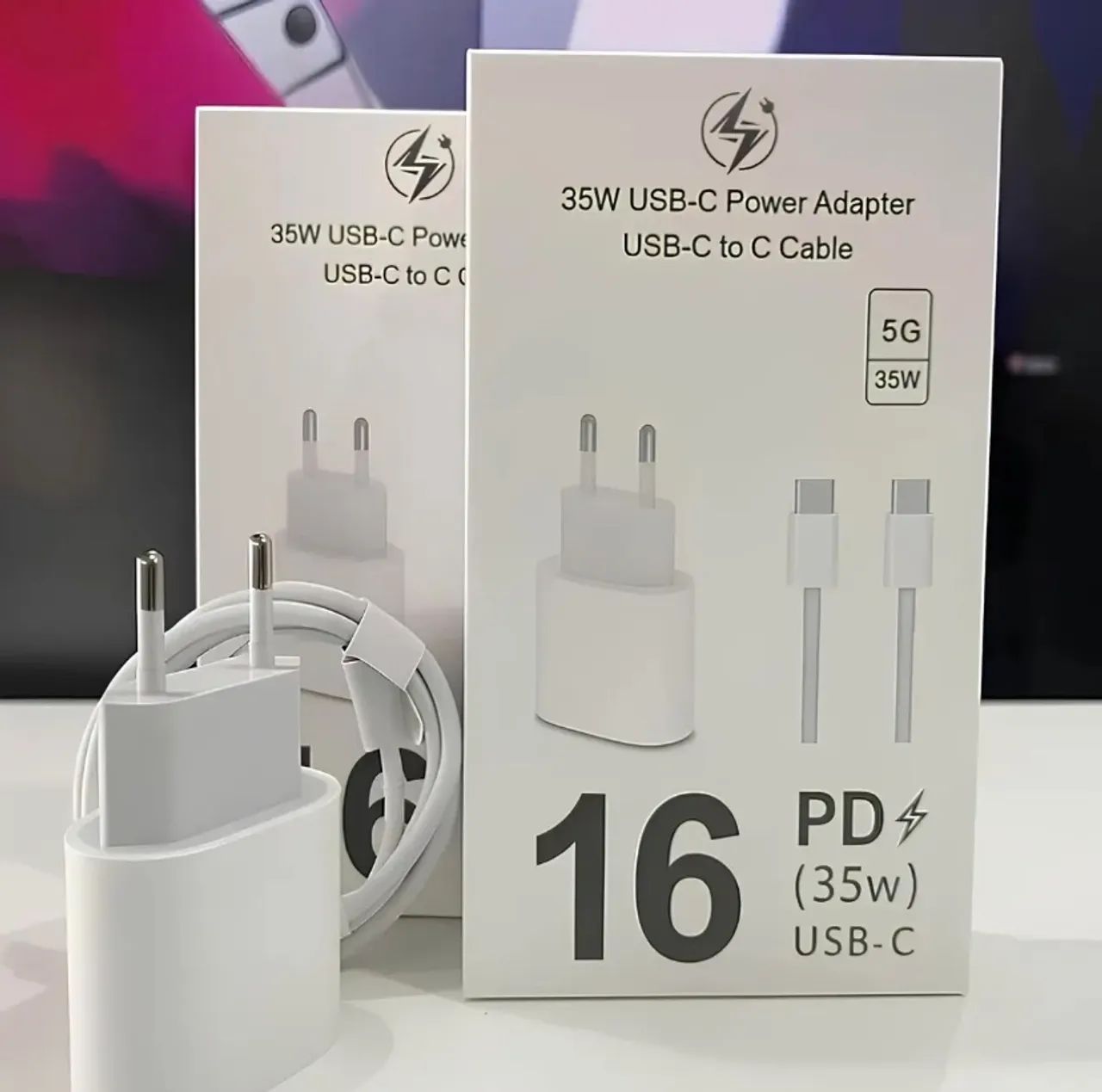 CARREGADOR TURBO 35W ANDROID e iPHONE