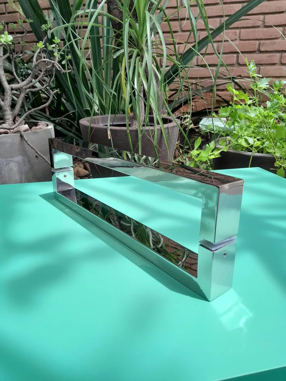 Puxador alça em aço inox polido - 42cm  - Foto 2