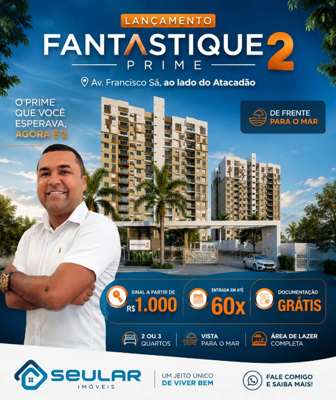 APARTAMENTO DE 2 OU 3 QUARTOS AO LADO DO ATACADÃO DA FRANCISCO SÁ - Foto 2