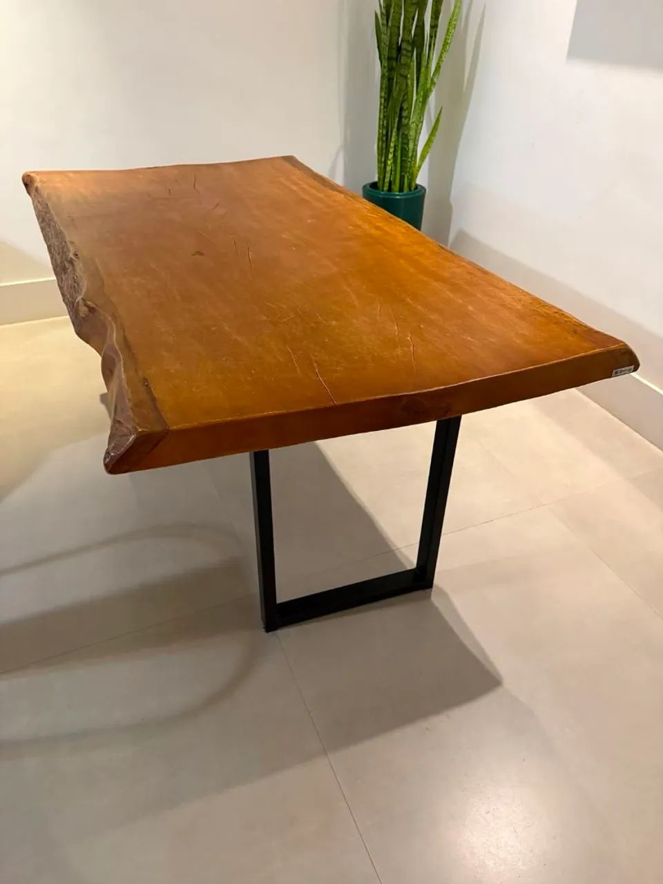 Mesa de madeira rústica (pequiá) - Foto 3