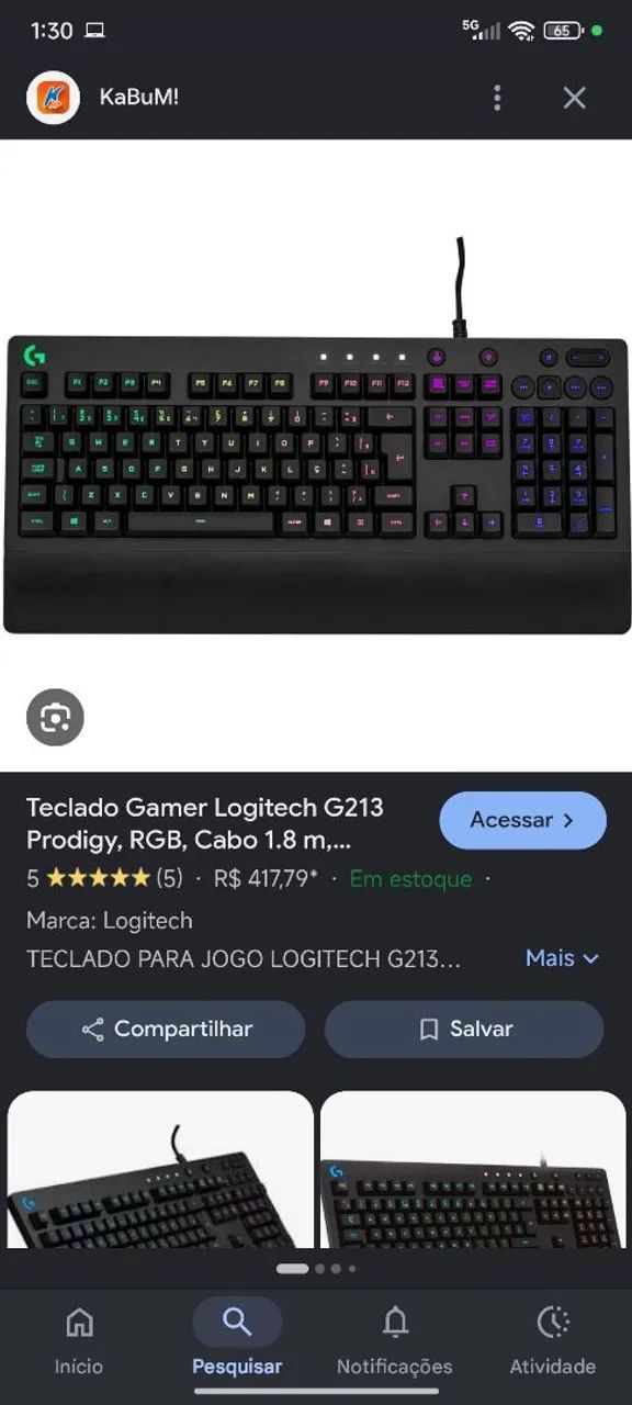 Teclado Logitech G213 - Foto 4
