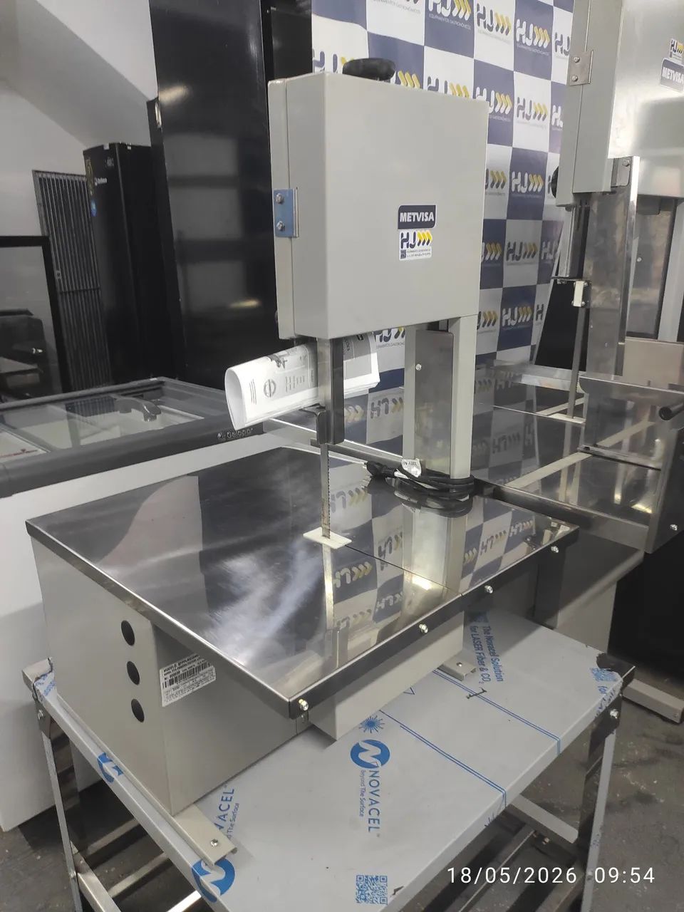 Bh Serra fita de bancada inox para carne 