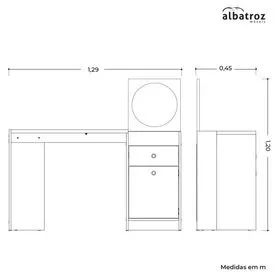 Penteadeira C/ Espelho e 1 Porta Basculante - (Promoção)!! - Foto 4