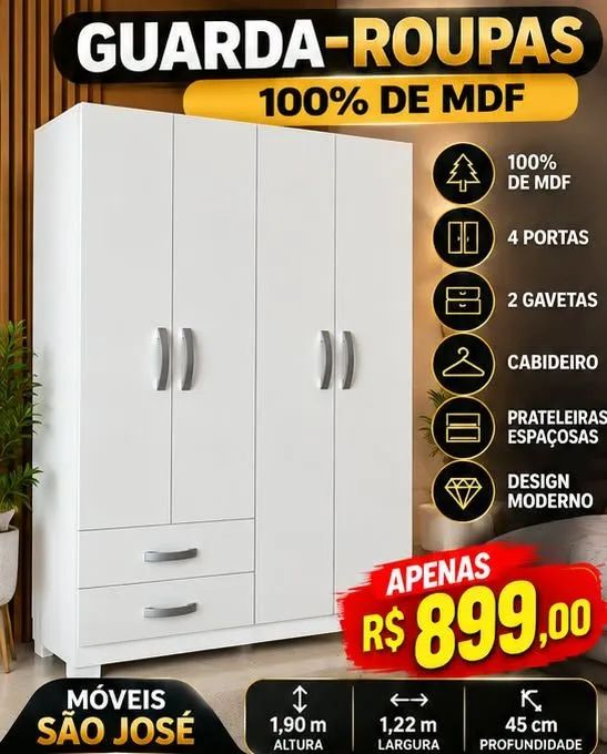 Guarda Roupa MDF  - Foto 3
