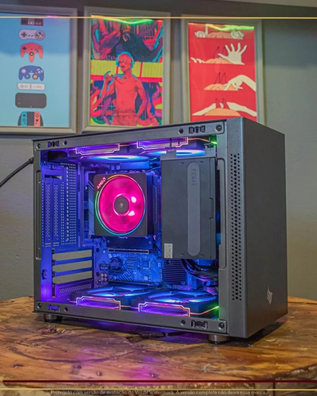 PC Ryzen 7 8700G, 32gb 5200MHz, 1TB NVMe, Fonte 650W, Gabinete Pichau HX100 - Foto 2