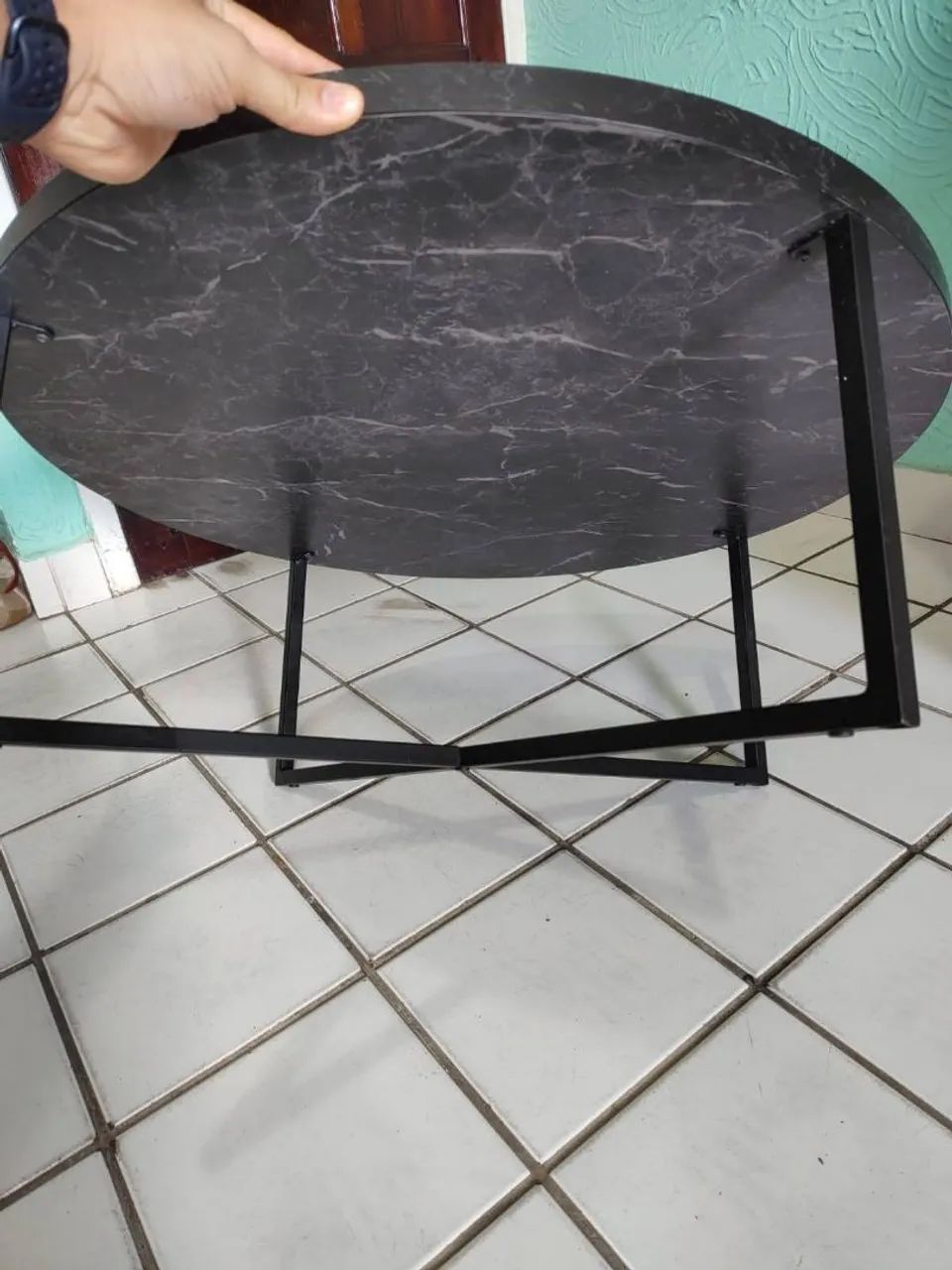 Mesa de Centro Industrial Redonda 70cm - Foto 4