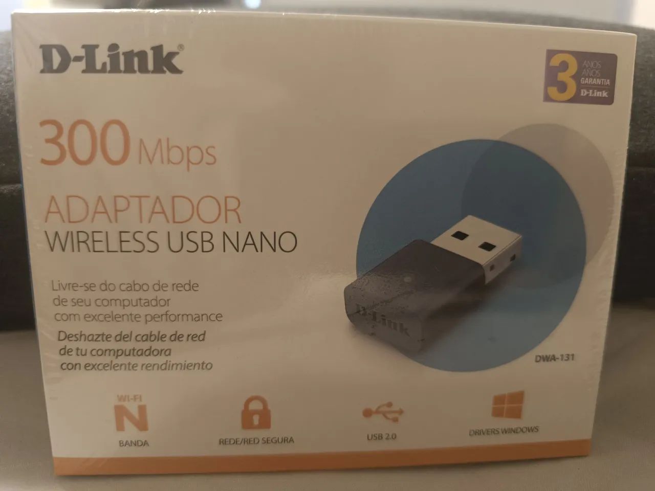 Adaptador USB wifi wireless dlink 300mbps