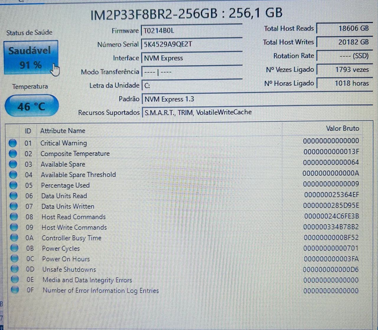 SSD Adata 256GB M.2 NVMe