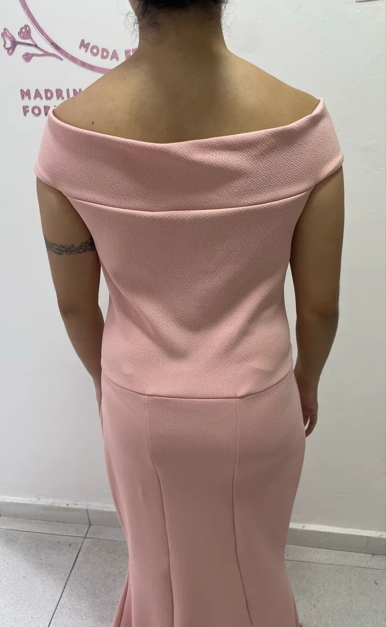 Vestido crepe rosê - Foto 2