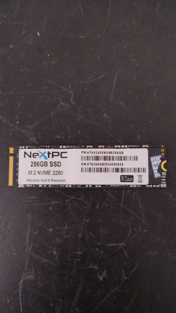 SSD nvme 256gb