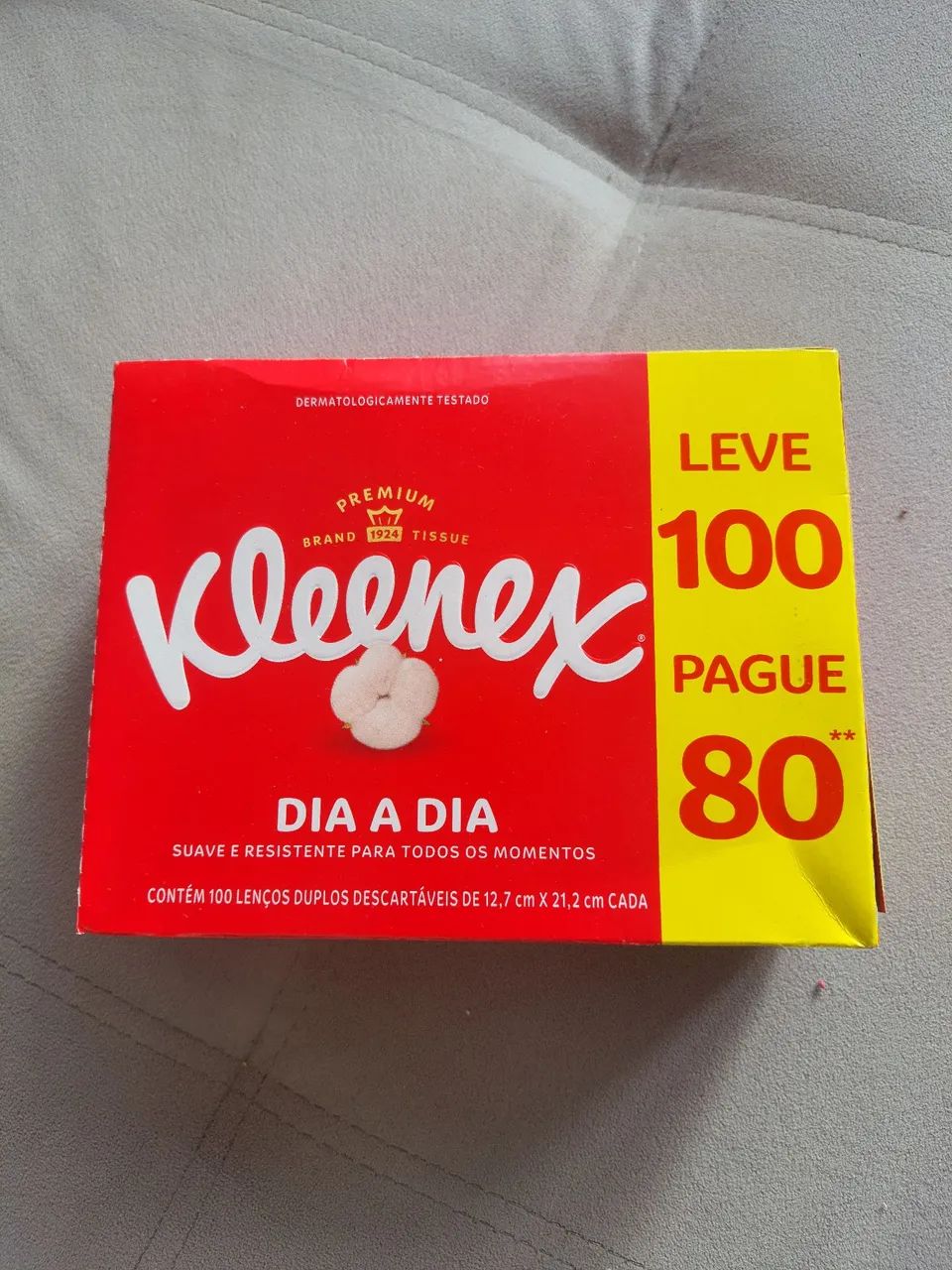 Kit c/ 10 uni. Lenço kleenex toalha folha dupla 100 un.dia dia