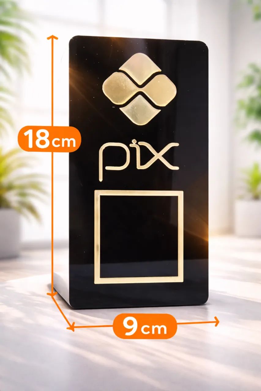 Placa Pix com QR Code Personalizada em Acrílico | Receba Fácil e Rápido - Foto 4