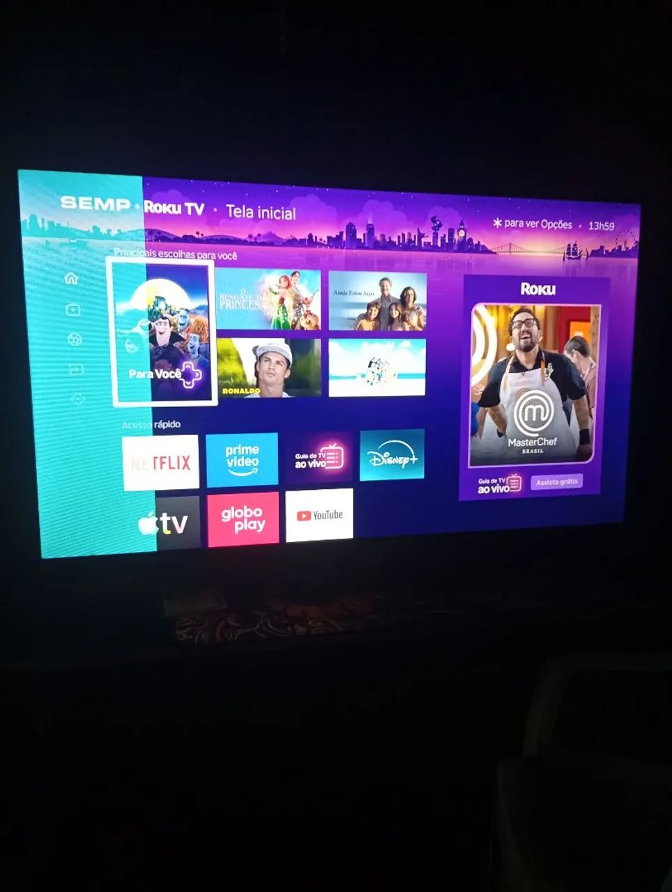 TV Smart Roku Semp 43 polegadas 