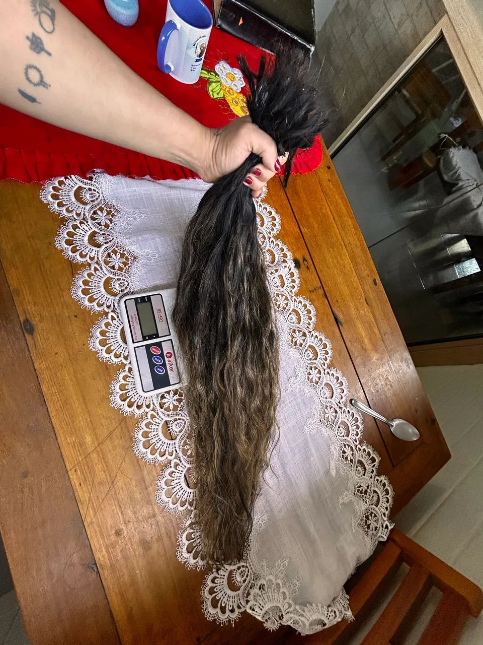 Cabelo humano ondulado morena iluminada 60/70cm - Foto 2