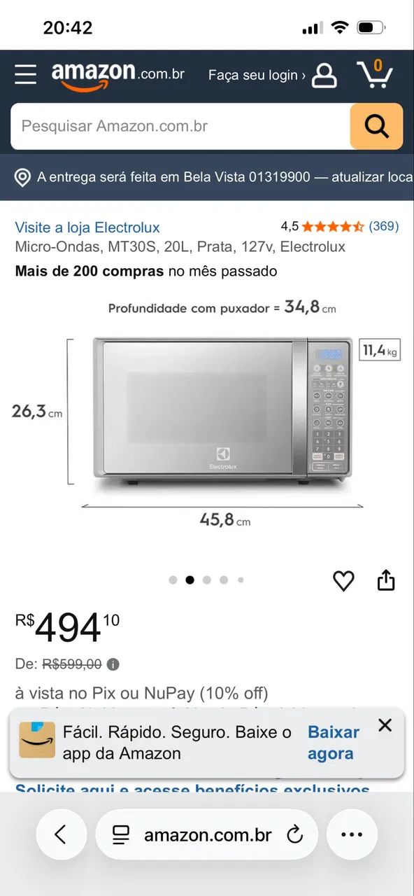 Microondas Electrolux MT30S ZERADO - Foto 4