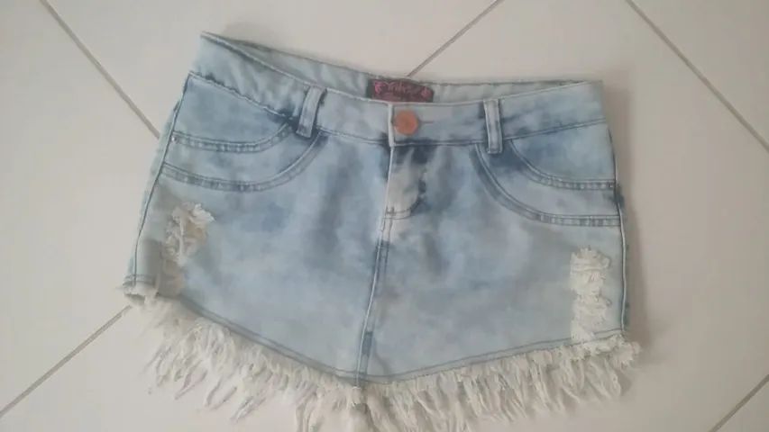 Mini saia jeans 40 - Foto 3