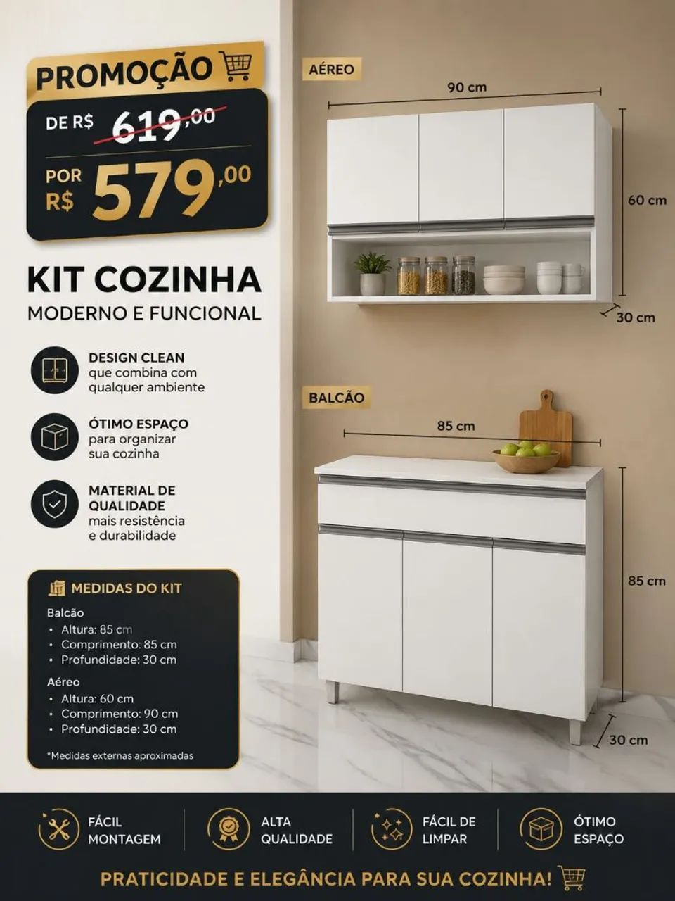 KIT COZINHA 
