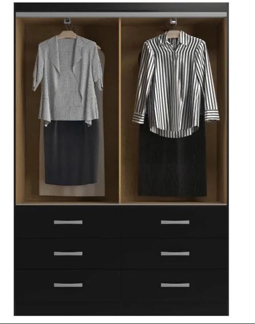 Guarda roupa Veneza com portas de correr e cama box solteiro Espuma D 20 - Foto 2