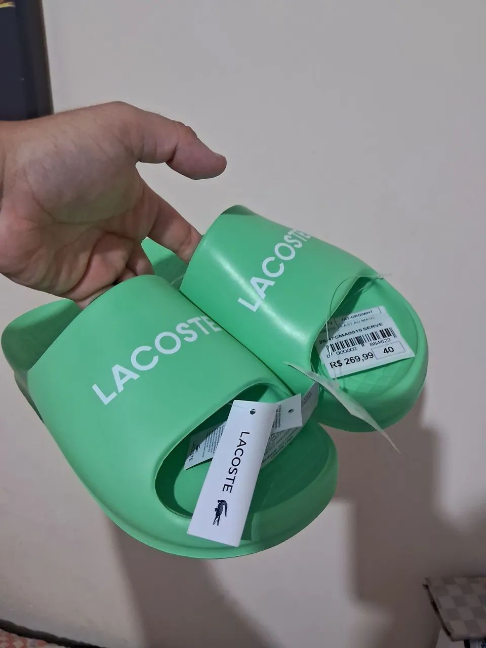 Chinelo lacoste Slide 40 (sem uso) - Foto 3