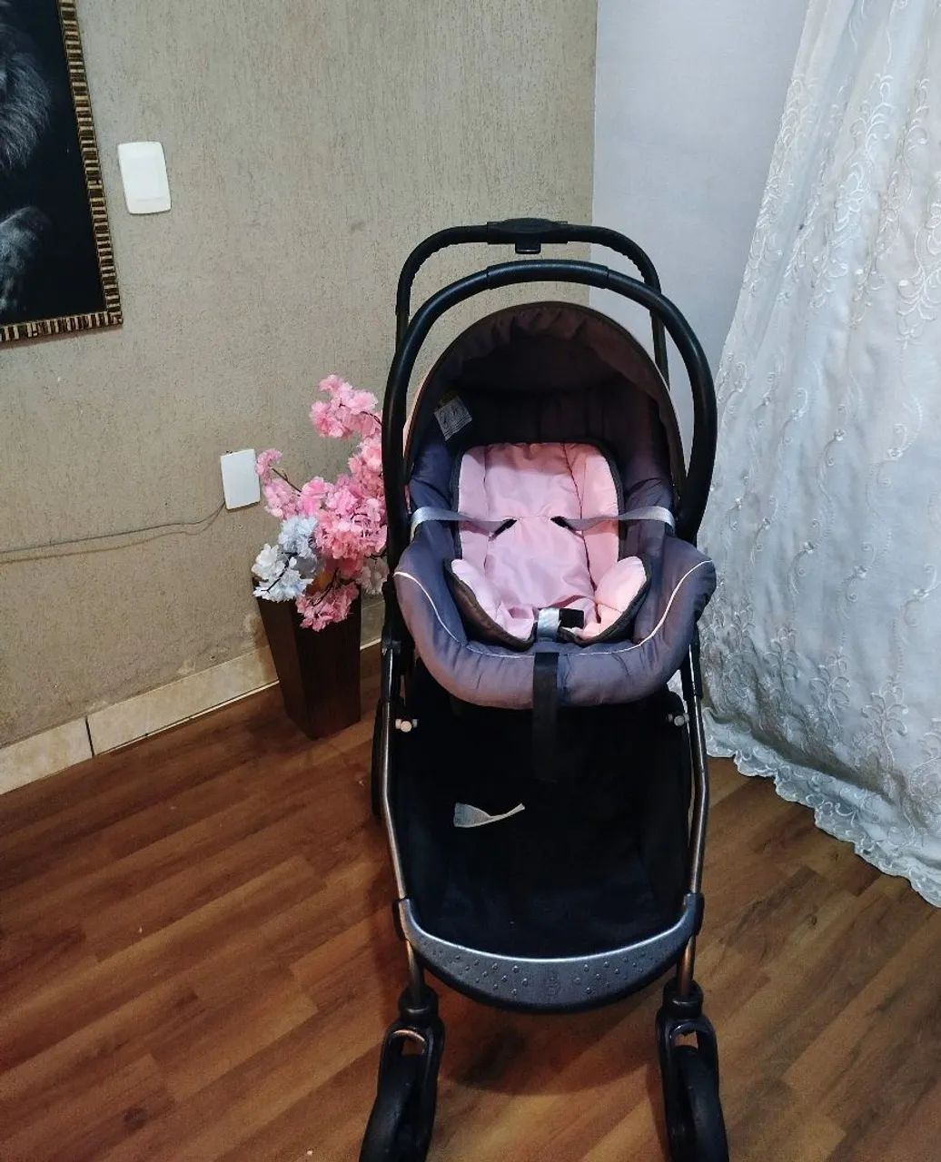 Carrinho Moisés ( acopla bebê conforto  - Foto 5